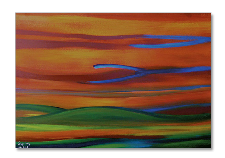 Acryl auf Karton Siegi Wurz