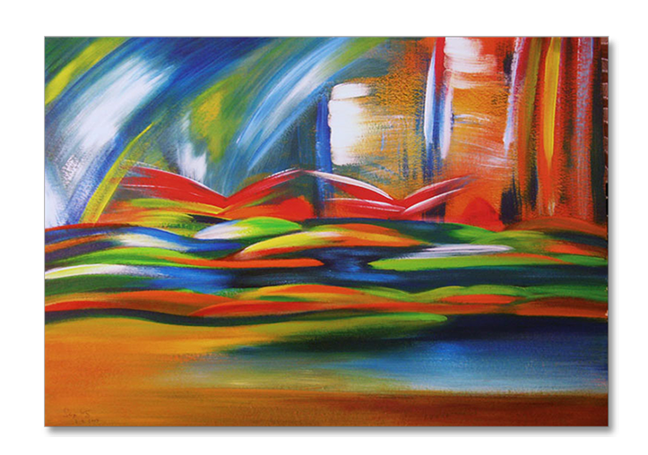 Acryl auf Karton Siegi Wurz